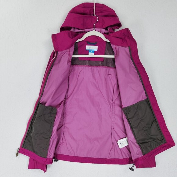 Columbia Jacket Womens Small Pink Switchback II Omni Shield Hooded Windbreaker - Picture 8 of 13